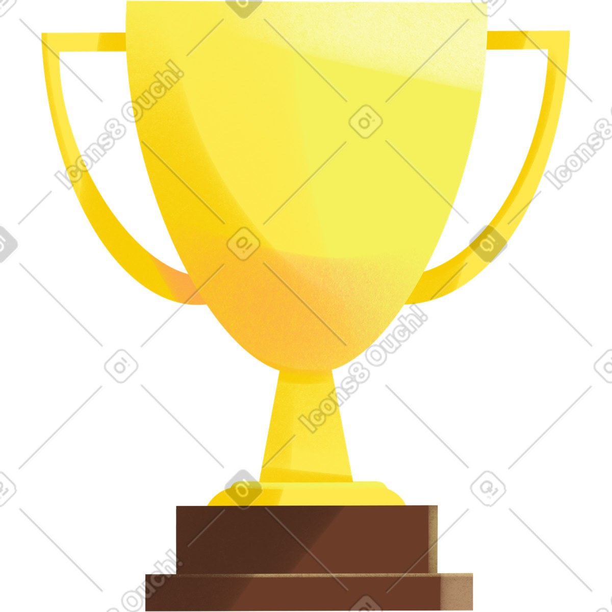 Winner gold cup illustration in Shine style download in PNG, SVG