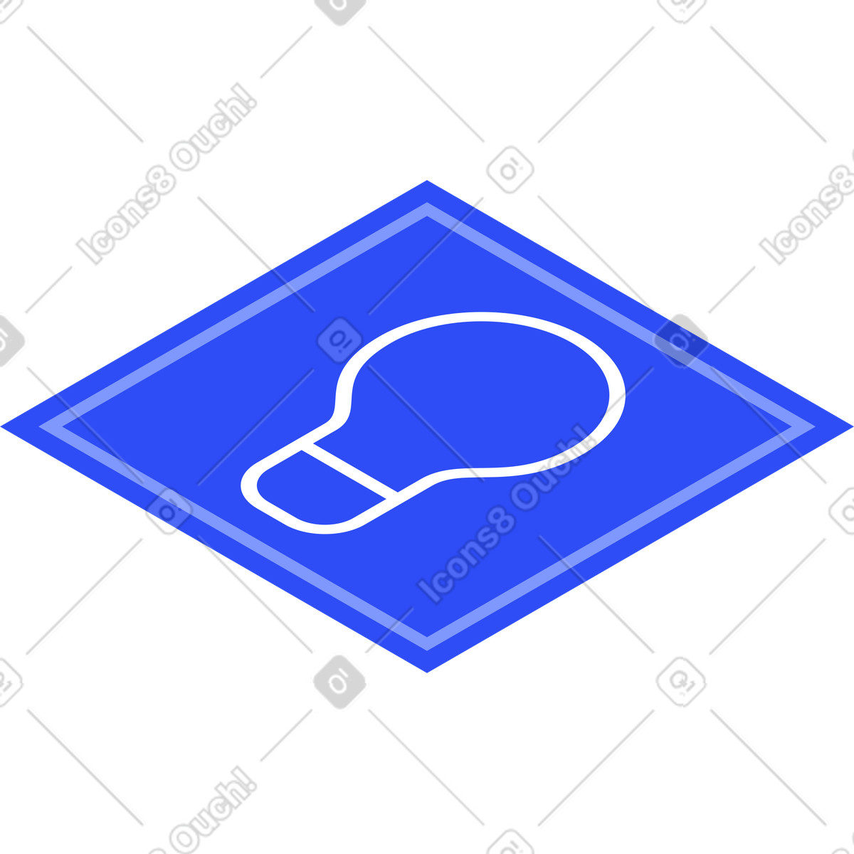 Blueprint scheme of lightbulb illustration in System style download in PNG, SVG