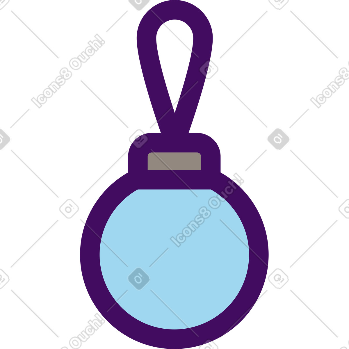 Simplistic スタイルの Christmas ornament のイラストをPNG、SVG形式でダウンロード