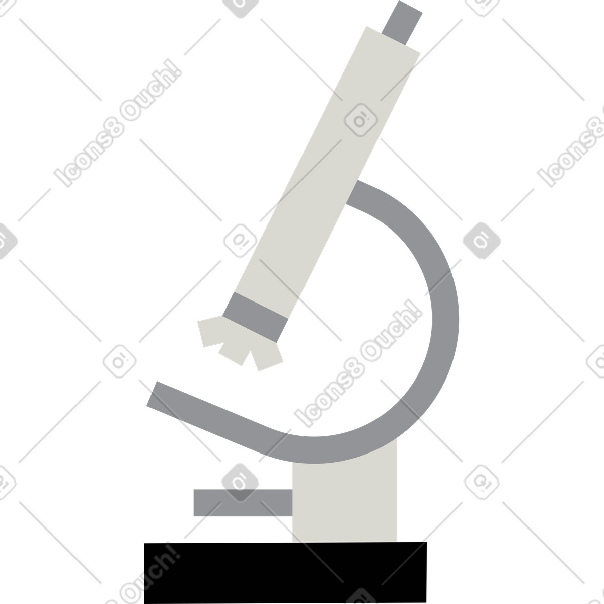 Microscopio illustrazione in stile Burgundy scarica in PNG, SVG
