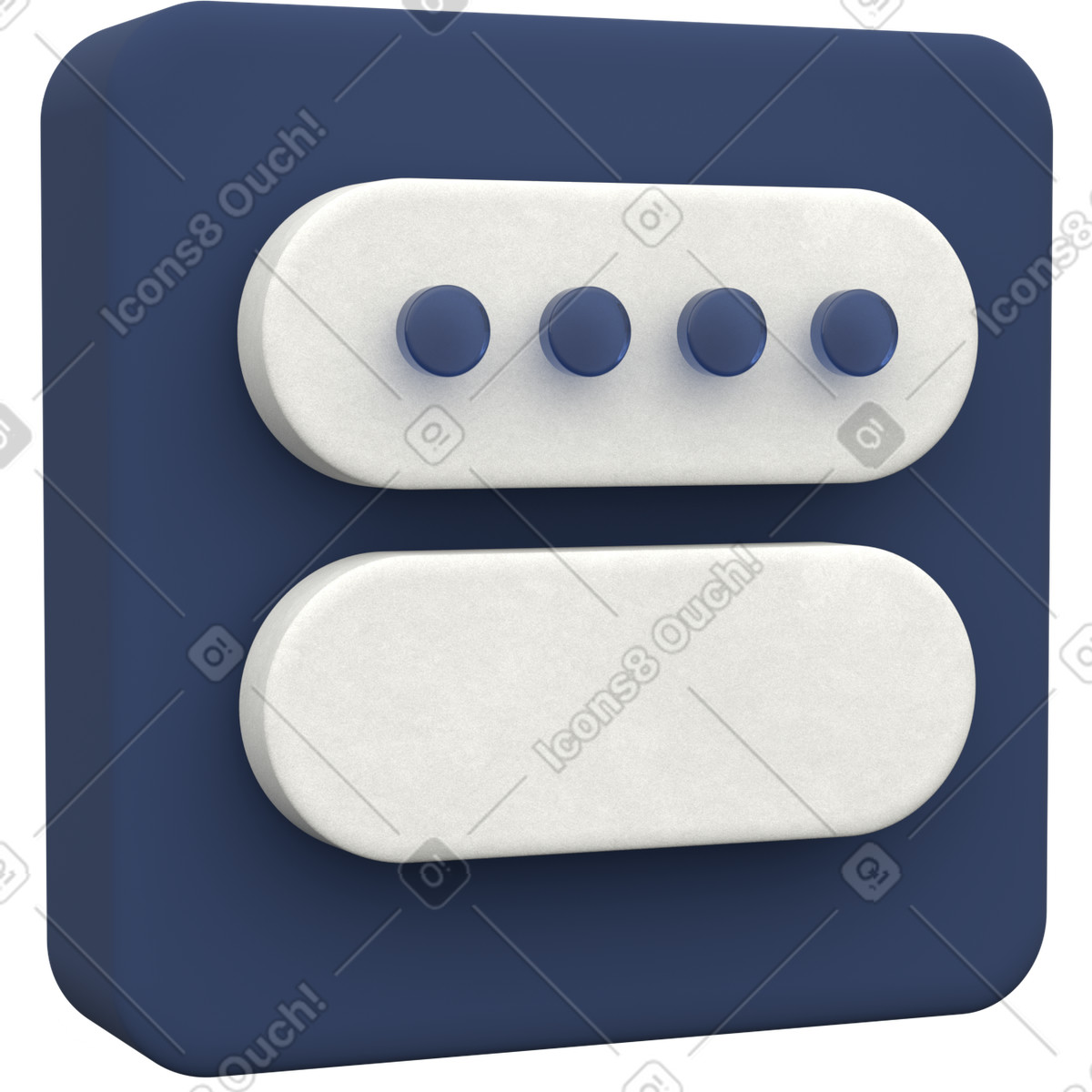 Password authentication login illustration in 3D Grid style download in PNG, SVG