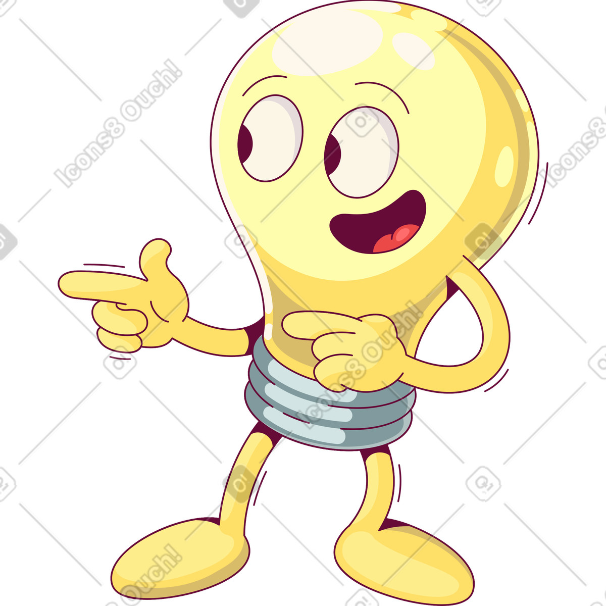 Ilustração de Lâmpada em no estilo Handy para baixar em PNG, SVG