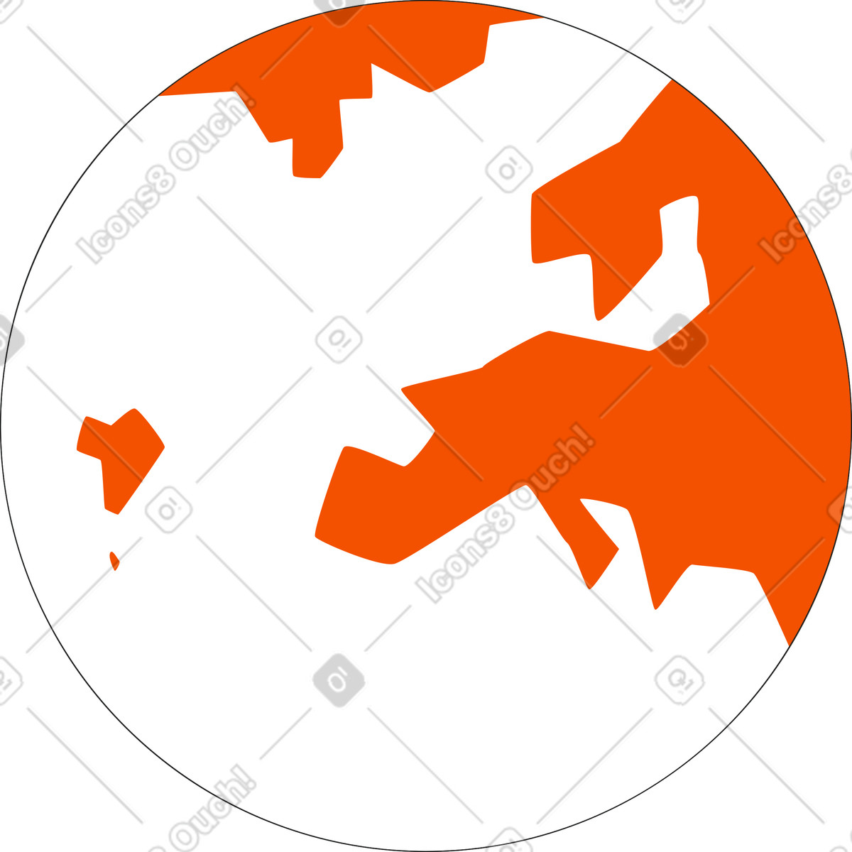 Ilustração de Planeta em no estilo Strict para baixar em PNG, SVG