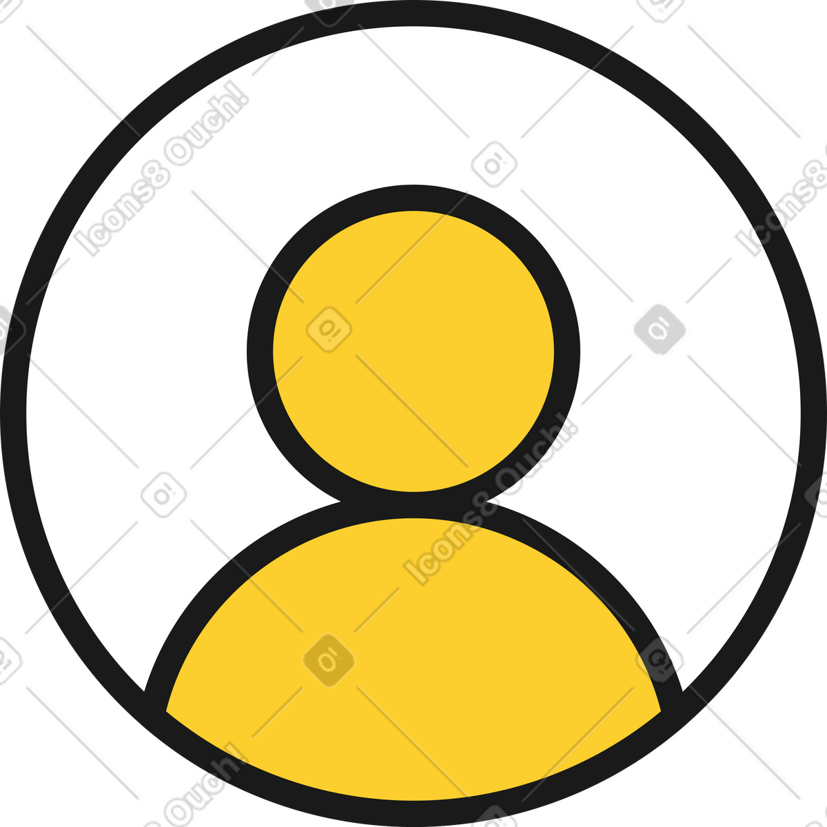 Taxi 스타일의 원 안의 사람 아이콘 일러스트레이션 PNG, SVG 다운로드