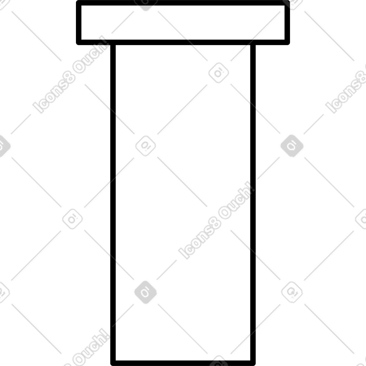 下载 Notion Line Art 风格的 Simple blocky tribune shape for speaker presentations 插画，支持 PNG、SVG 格式