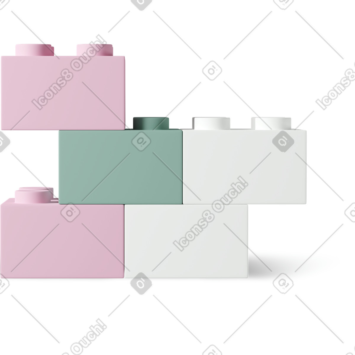 Lego-Illustration im 3D Casual life-Stil als Download in PNG, SVG