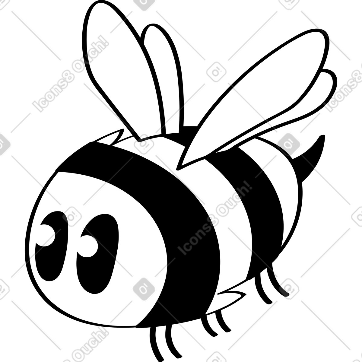 Bee illustration showcasing vibrant clipart designs for bees graphic illustrations