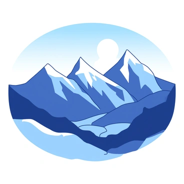 The first light of dawn touching the peaks of icy mountains