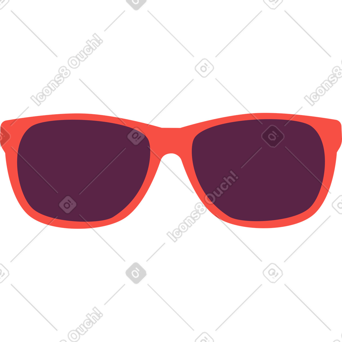 Ilustración Gafas de sol en estilo Sammy a descargar en PNG y SVG