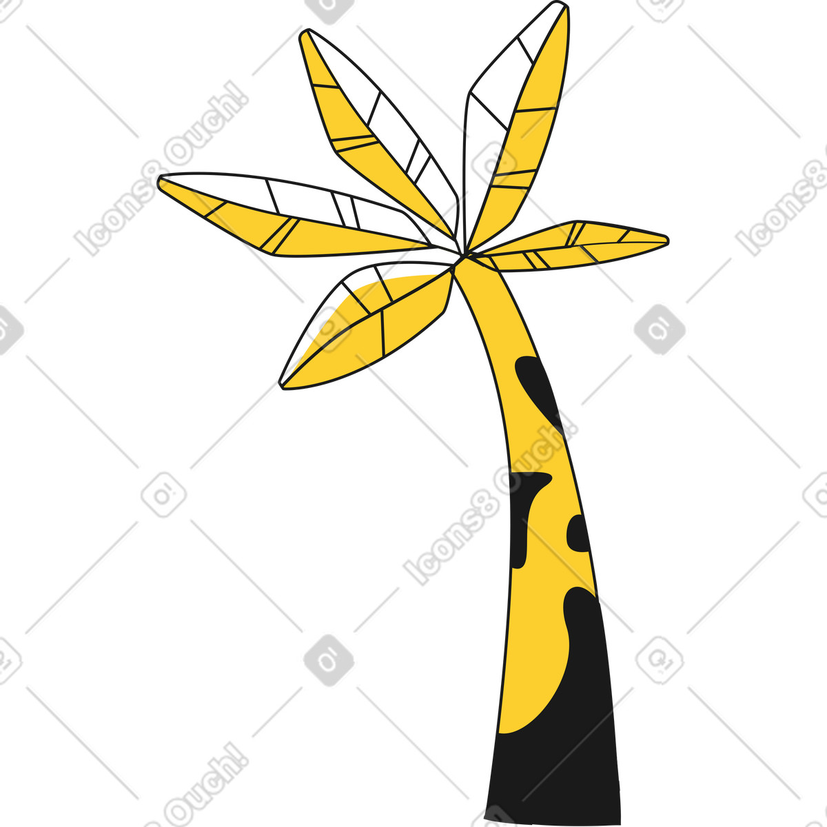 Ilustração de Palmeira em no estilo Taxi para baixar em PNG, SVG
