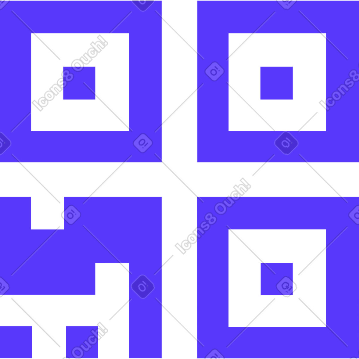 Qr code illustration in PNG, SVG