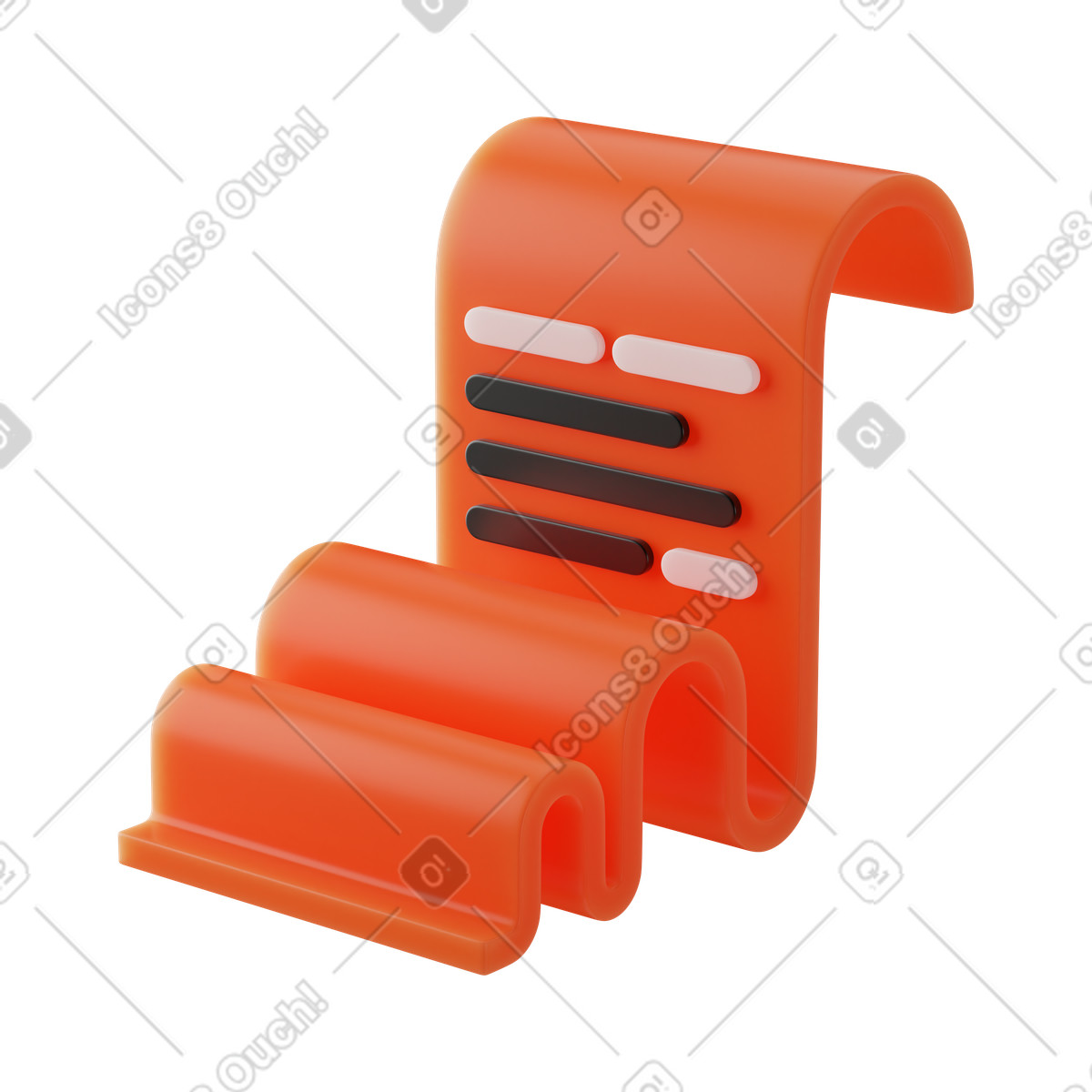 Scroll of paper illustration in PNG, SVG