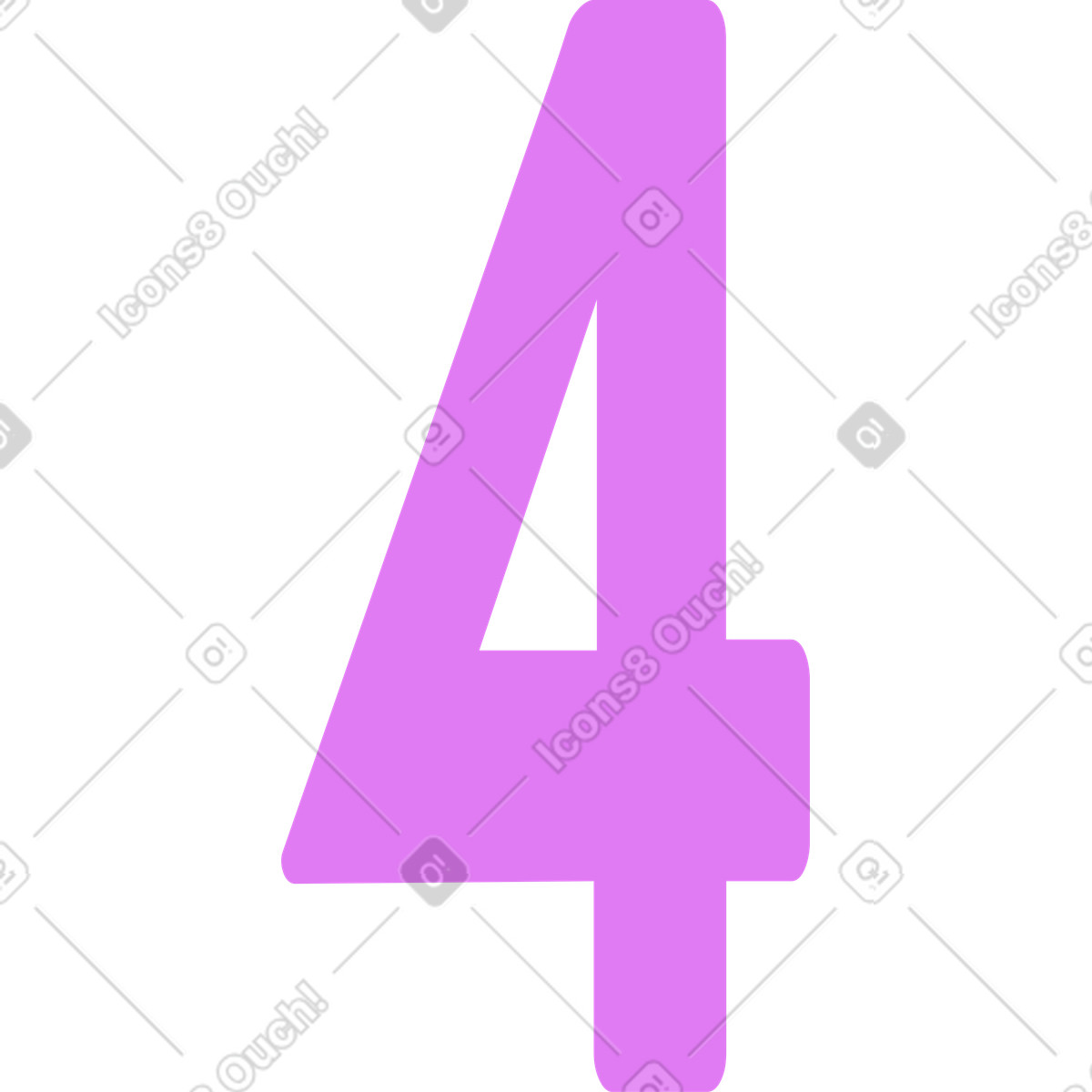 Four illustration in Conifer style download in PNG, SVG