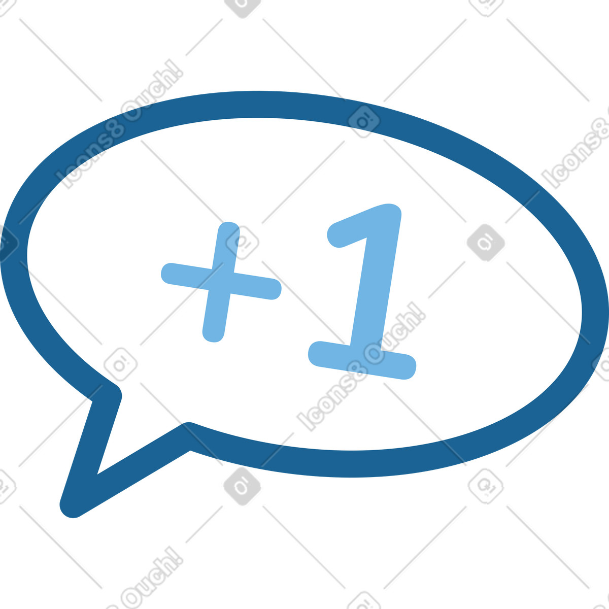 Speech bubble illustration in Natty style download in PNG, SVG