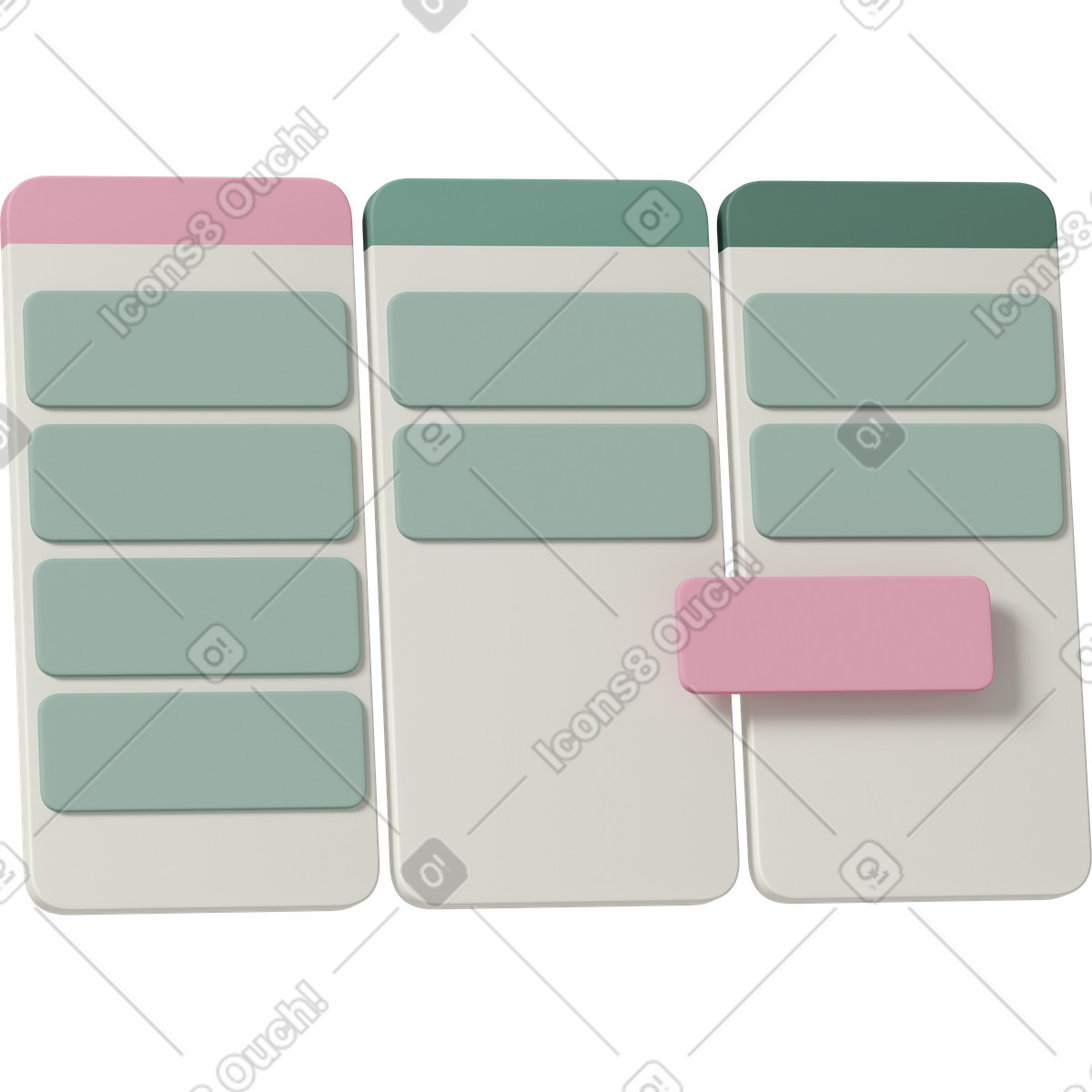 Иллюстрация Online planner to do list в стиле 3D Casual life — скачать в форматах PNG, SVG