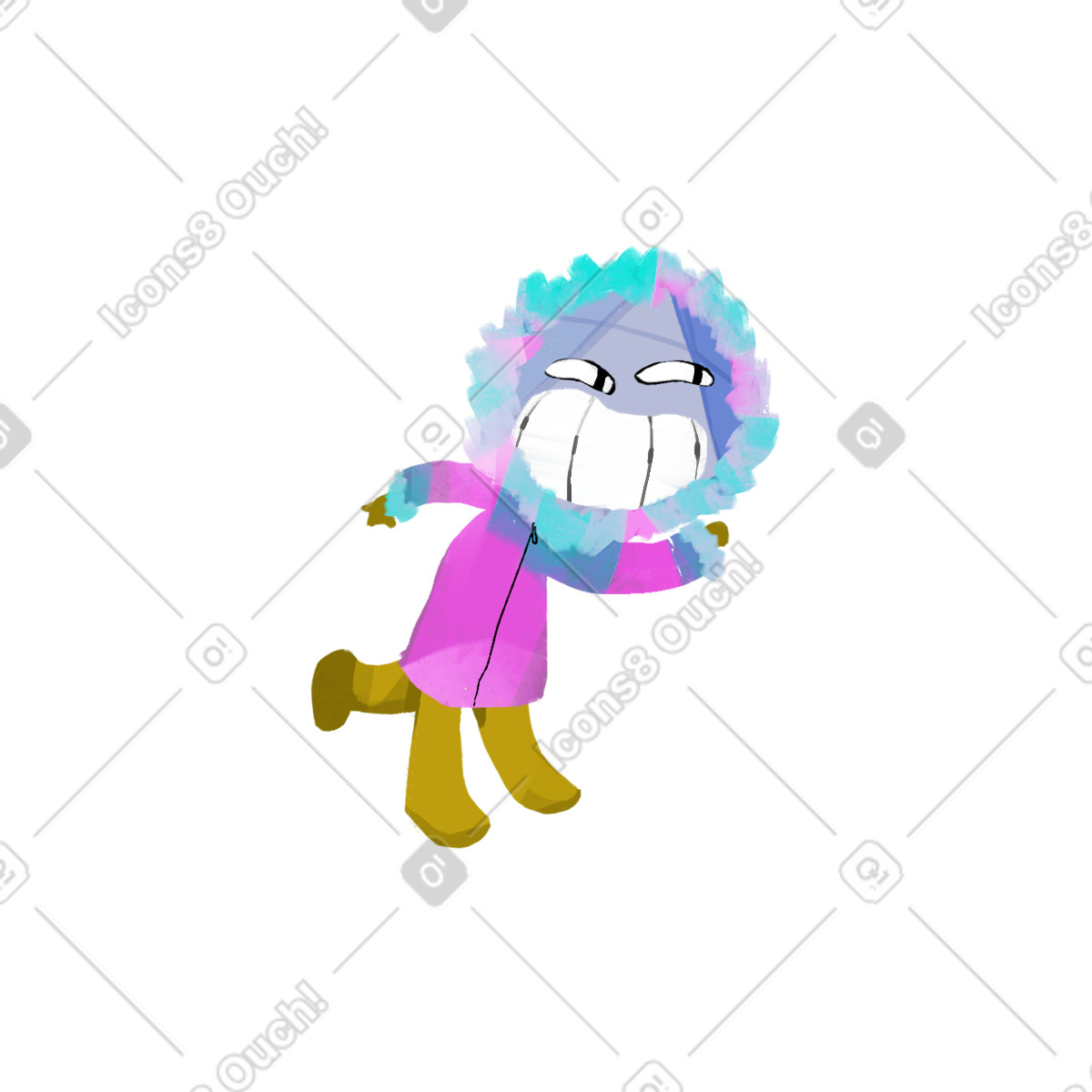 Dude in a winter coat illustration Atomic style download PNG, SVG