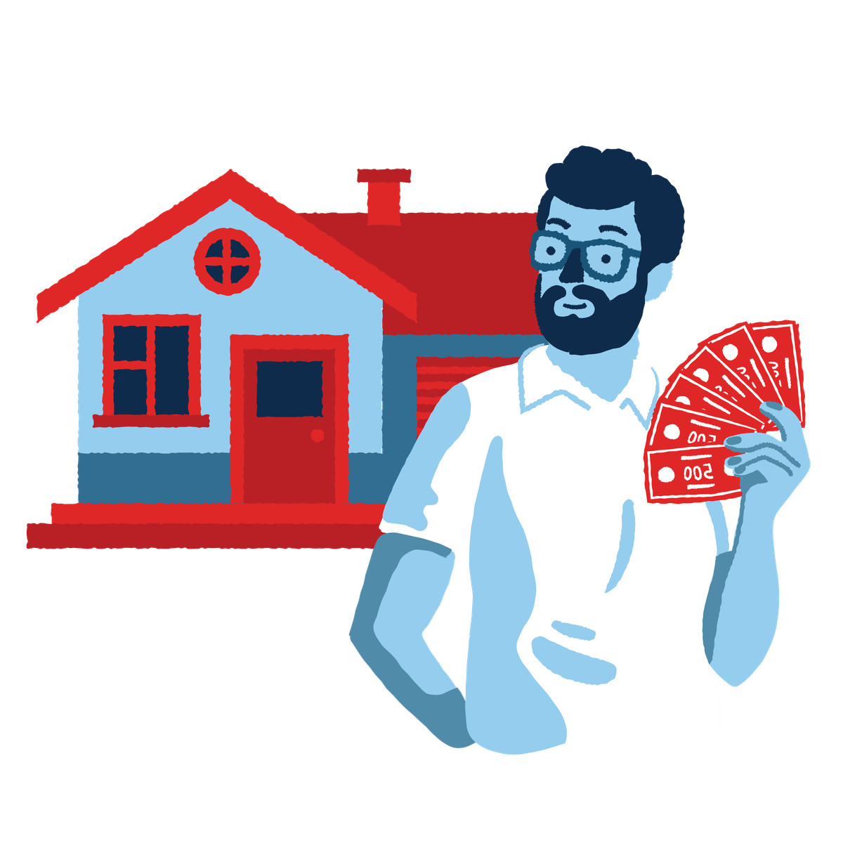 Ilustração de Buying a house em no estilo Cherry para baixar em PNG, SVG