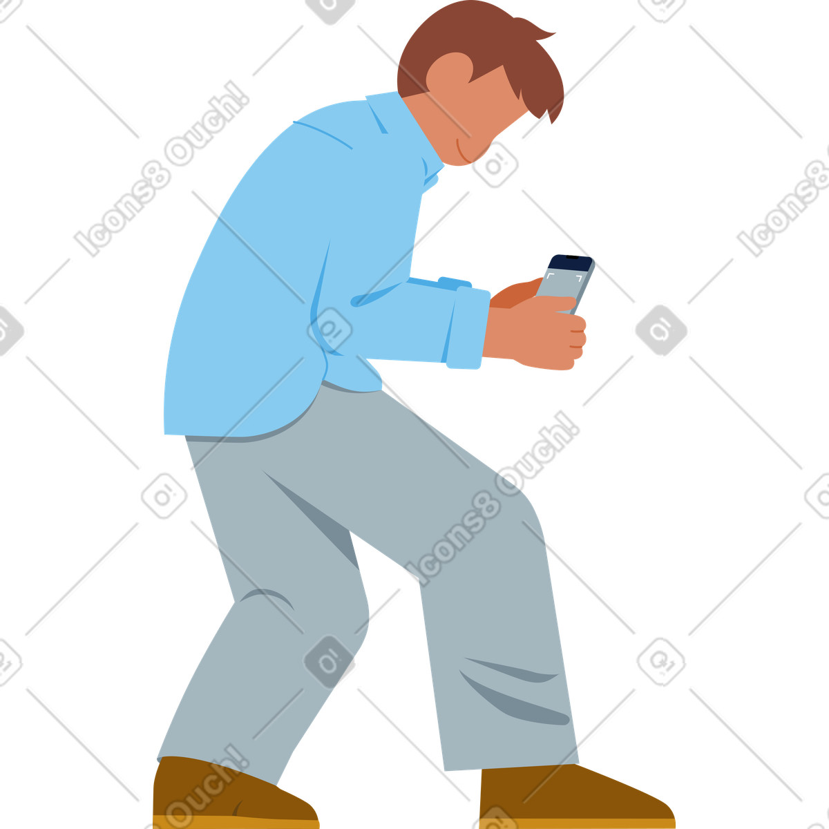 Ilustración Hombre tomando una foto de algo en estilo Catchy a descargar en PNG y SVG