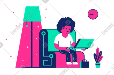 Remote working PNG, SVG