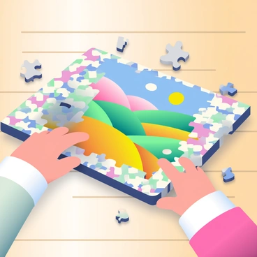 A puzzle with one piece flipped the wrong way