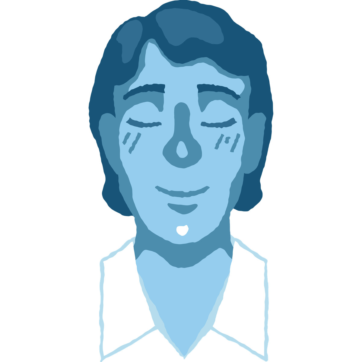 Cherry スタイルの Man head peaceful のイラストをPNG、SVG形式でダウンロード