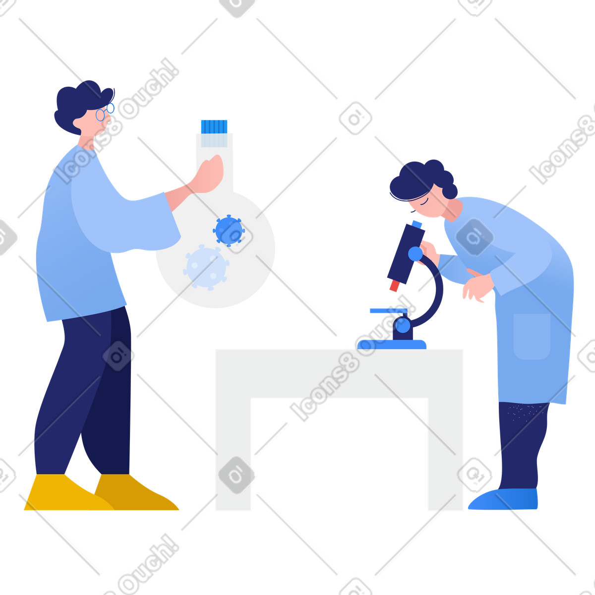 Neue muster für die forschung-Illustration im Clip-Stil als Download in PNG, SVG