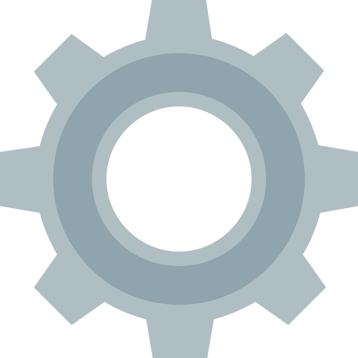 Light gray settings cogwheel icon-Illustration im Fogg-Stil als Download in PNG, SVG