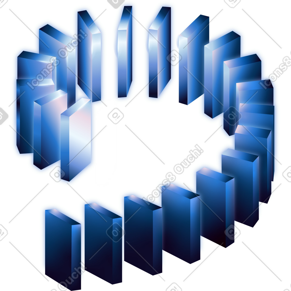 Ilustração de Digital dominoes em no estilo Dimension para baixar em PNG, SVG