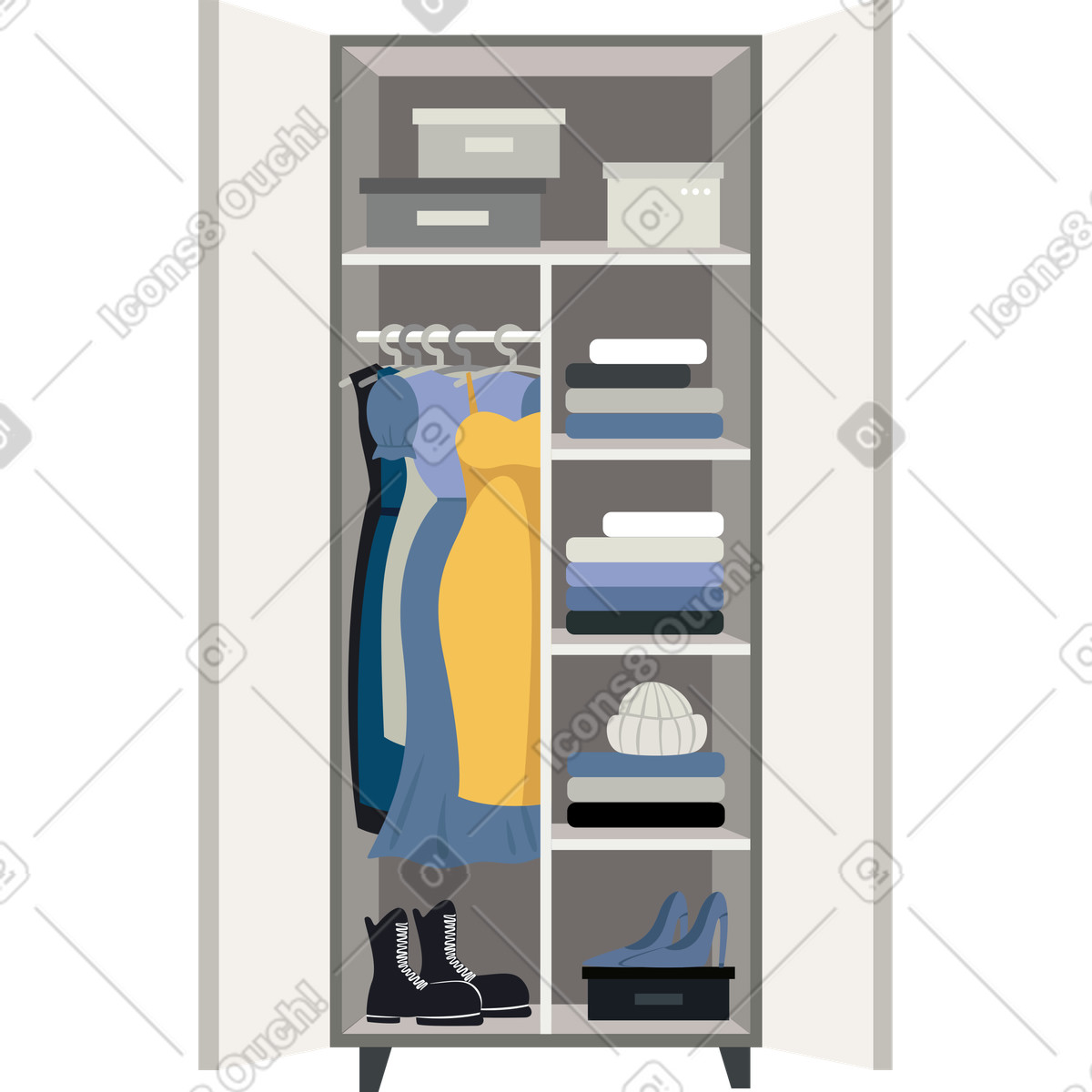 Illustration Armoire dans le style Lagom à télécharger aux formats PNG, SVG
