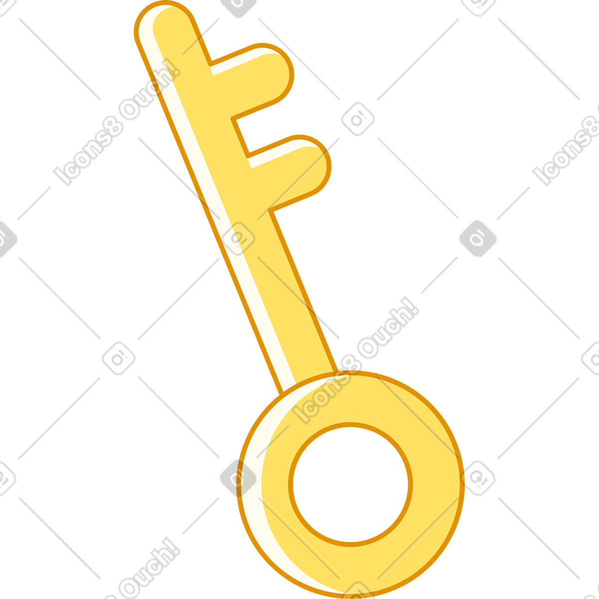 Illustration Clé dans le style Rainbow à télécharger aux formats PNG, SVG