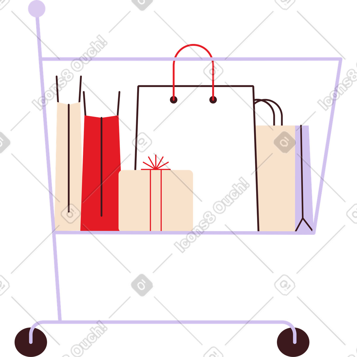 Illustration Panier dans le style Folks à télécharger aux formats PNG, SVG