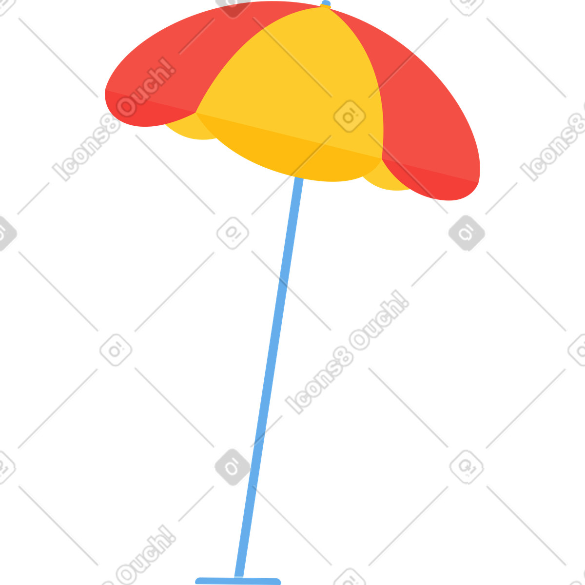 下载 Sammy 风格的 沙滩伞 插画，支持 PNG、SVG 格式