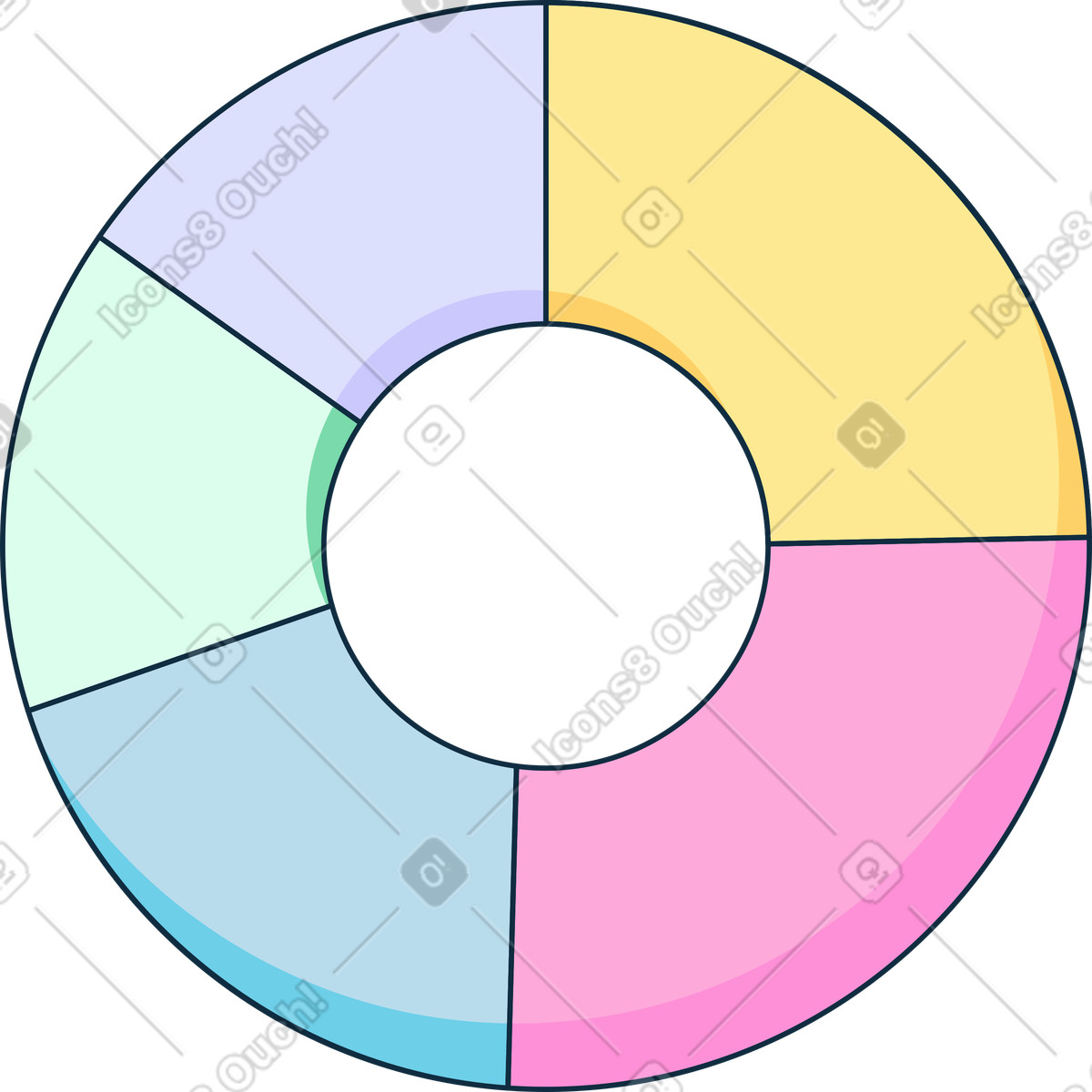 Ilustración Paleta en estilo Bubble gum a descargar en PNG y SVG