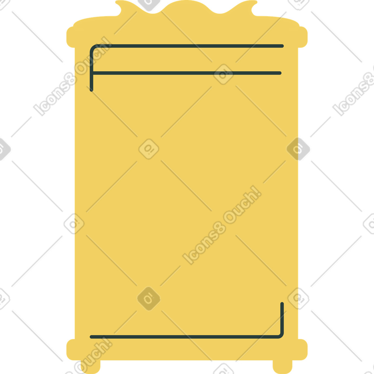 Wandschrank-Illustration im Macaroni-Stil als Download in PNG, SVG