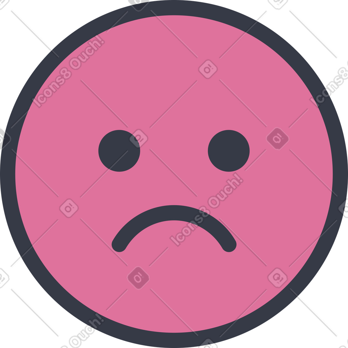 Ilustração de Rosto triste em no estilo Abstract para baixar em PNG, SVG