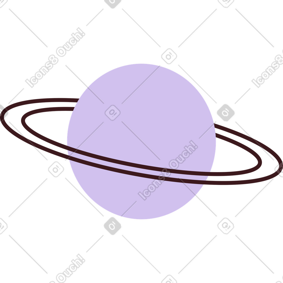 Ilustración Saturno en estilo Folks a descargar en PNG y SVG