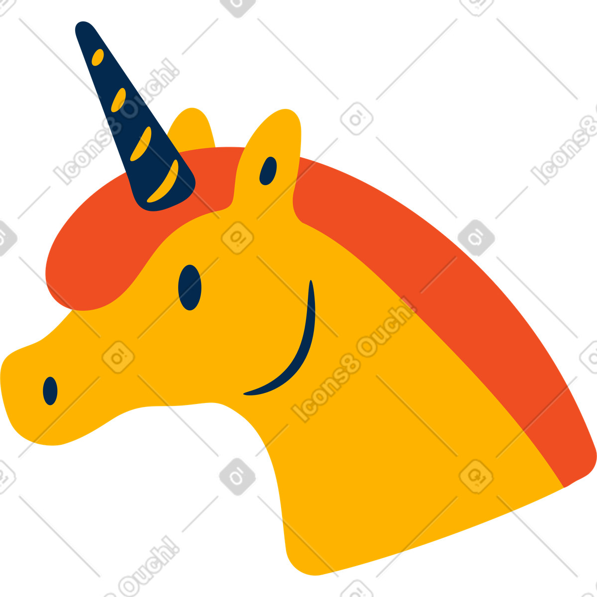Flame 스타일의 일각수 일러스트레이션 PNG, SVG 다운로드