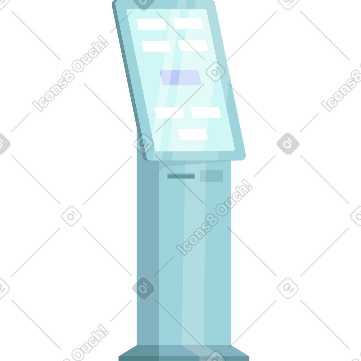 Geldautomat-Illustration im Lagom-Stil als Download in PNG, SVG