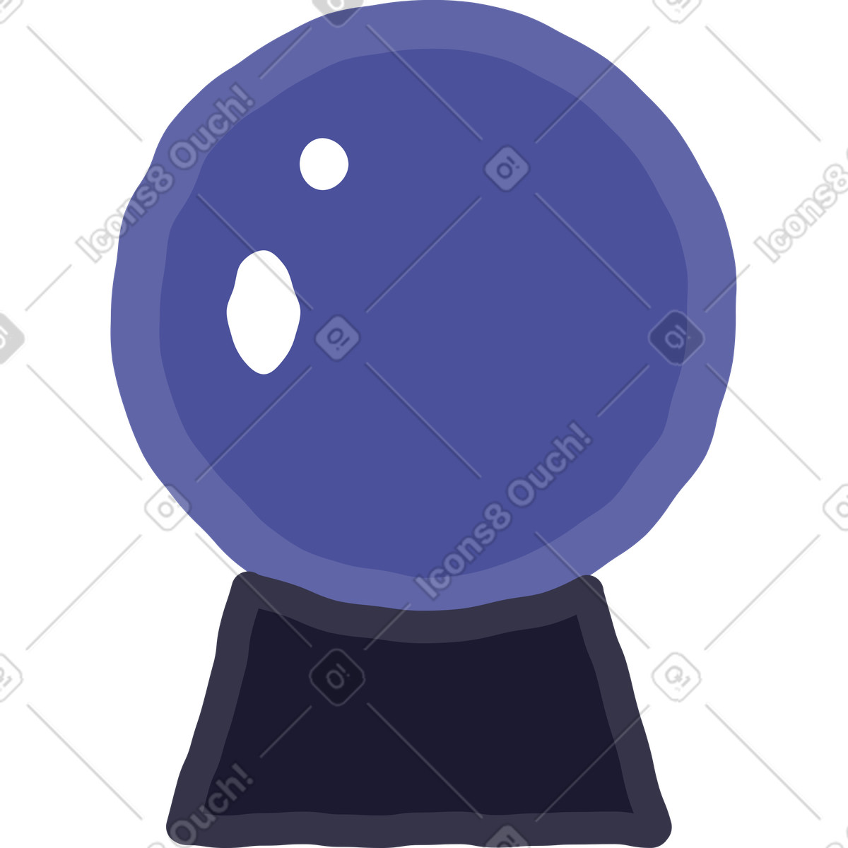Ilustración Magic ball en estilo Stripy a descargar en PNG y SVG