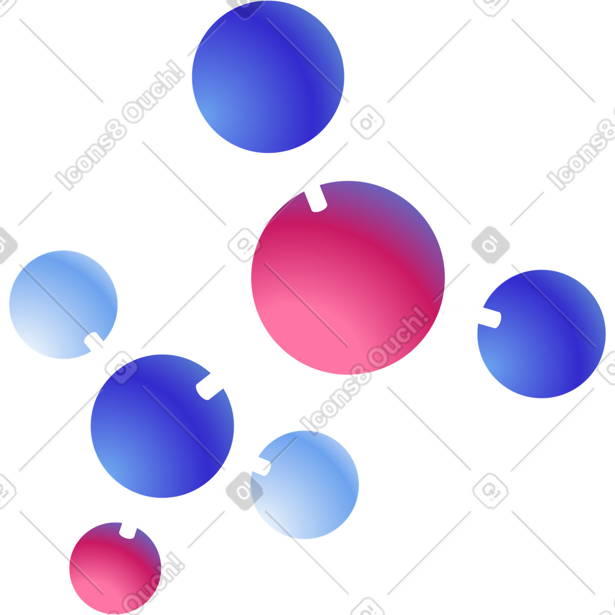 Ilustração de Modelo molecular em no estilo Space para baixar em PNG, SVG