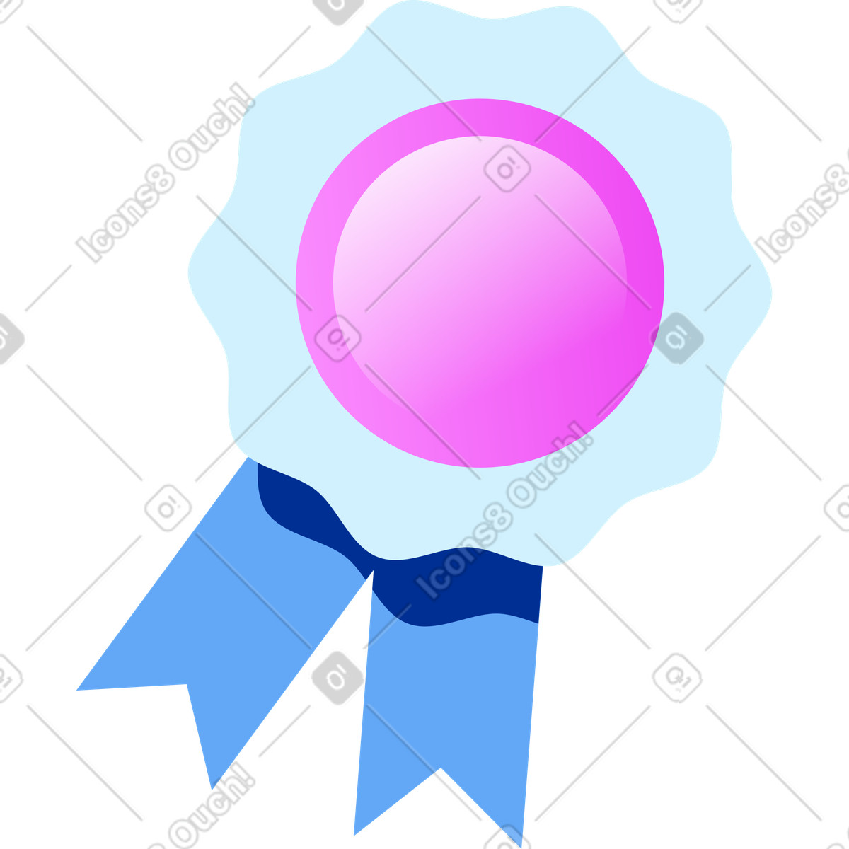 Glossy スタイルの Medal のイラストをPNG、SVG形式でダウンロード