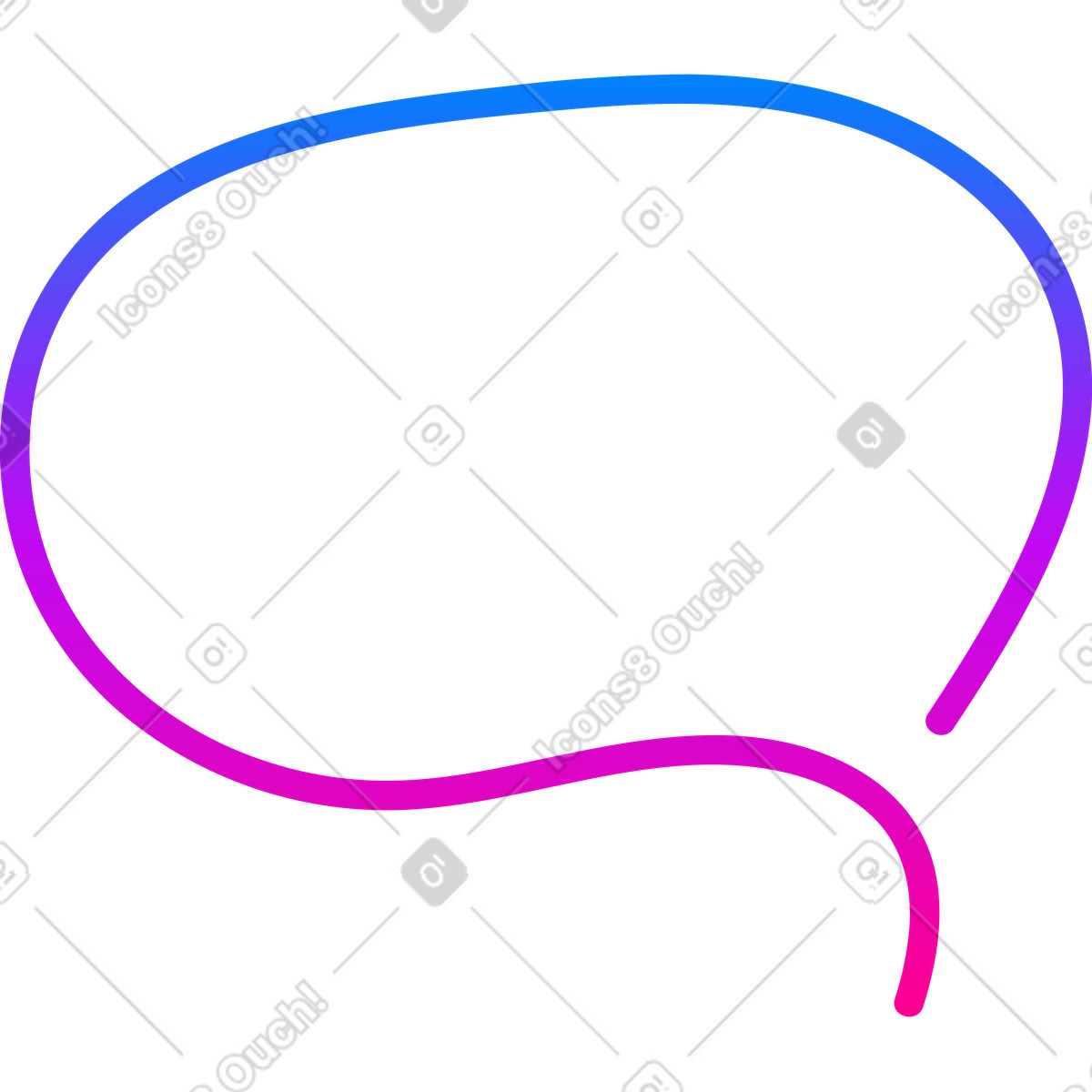 Ilustração de Balão fala em no estilo Vibrant para baixar em PNG, SVG