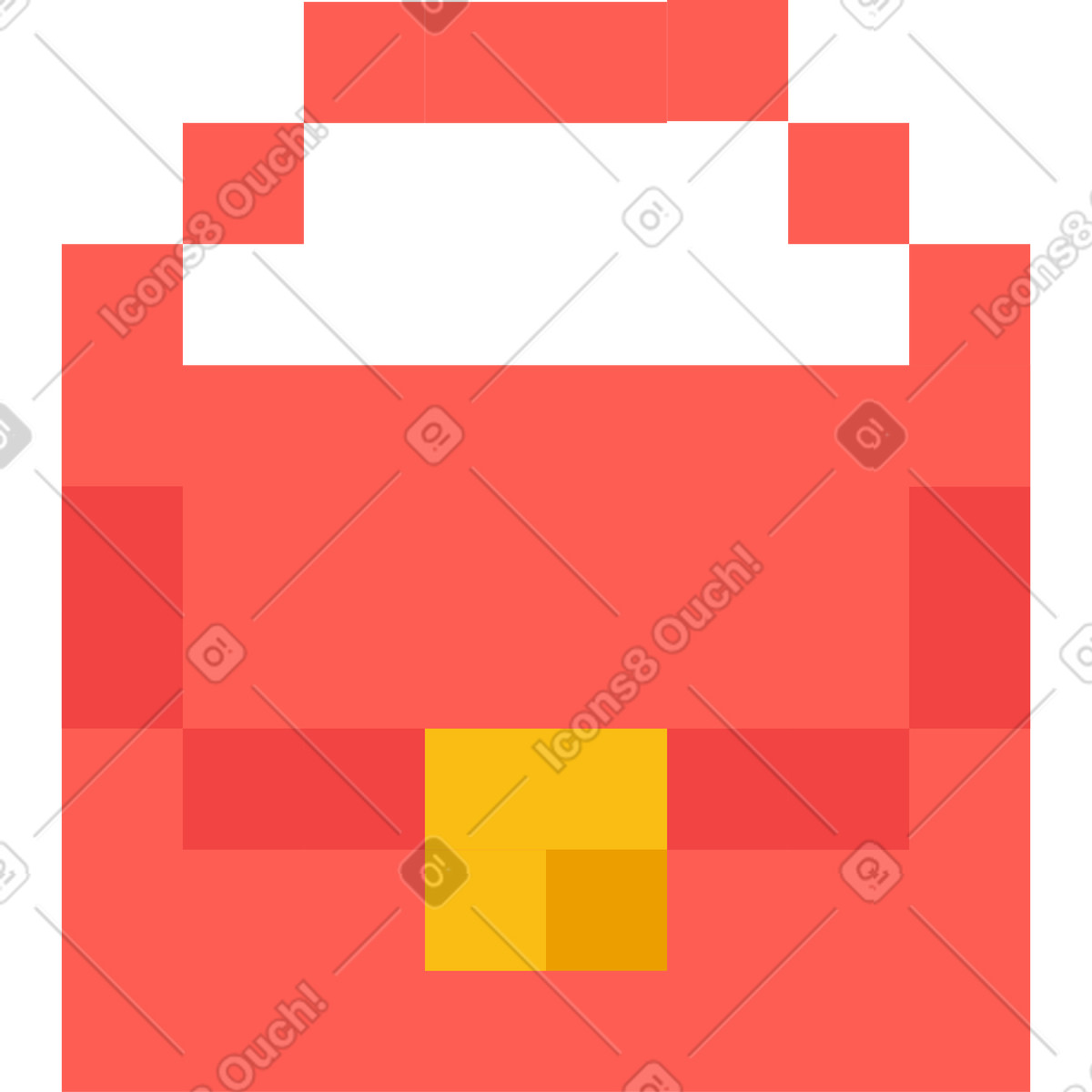 Ilustração de Bolsa em no estilo 8bit para baixar em PNG, SVG