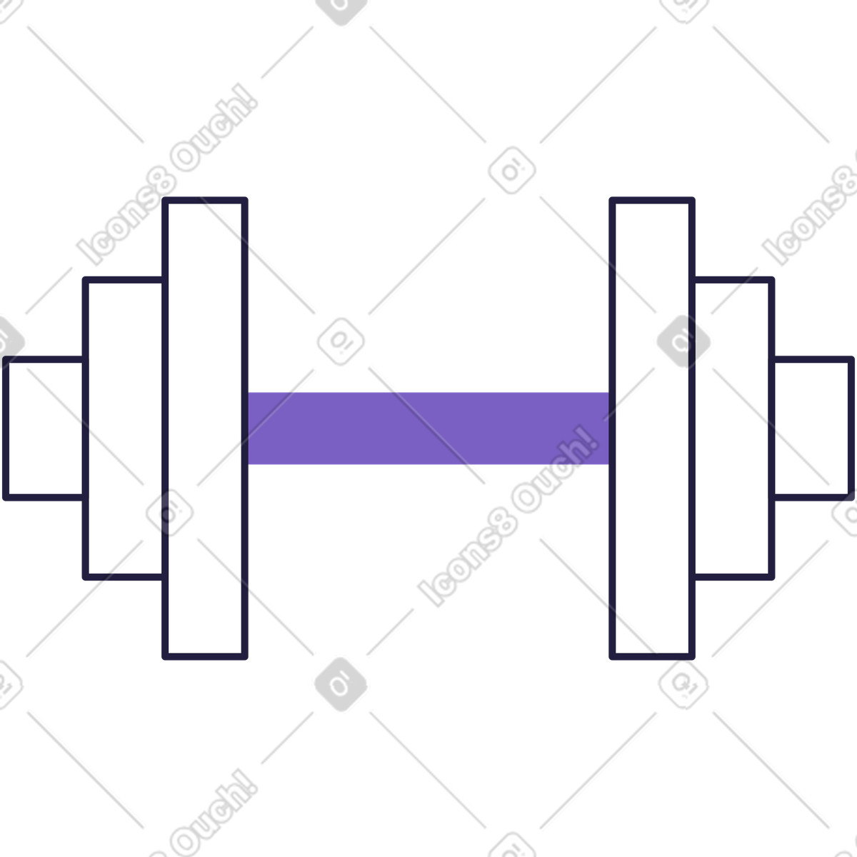 下载 Mellow 风格的 哑铃 插画，支持 PNG、SVG 格式
