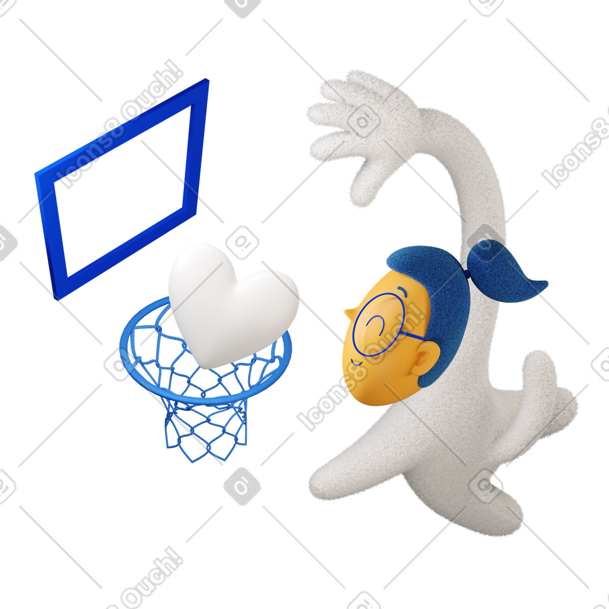 Consegna veloce dell'amore illustrazione in stile 3D Buddy scarica in PNG, SVG