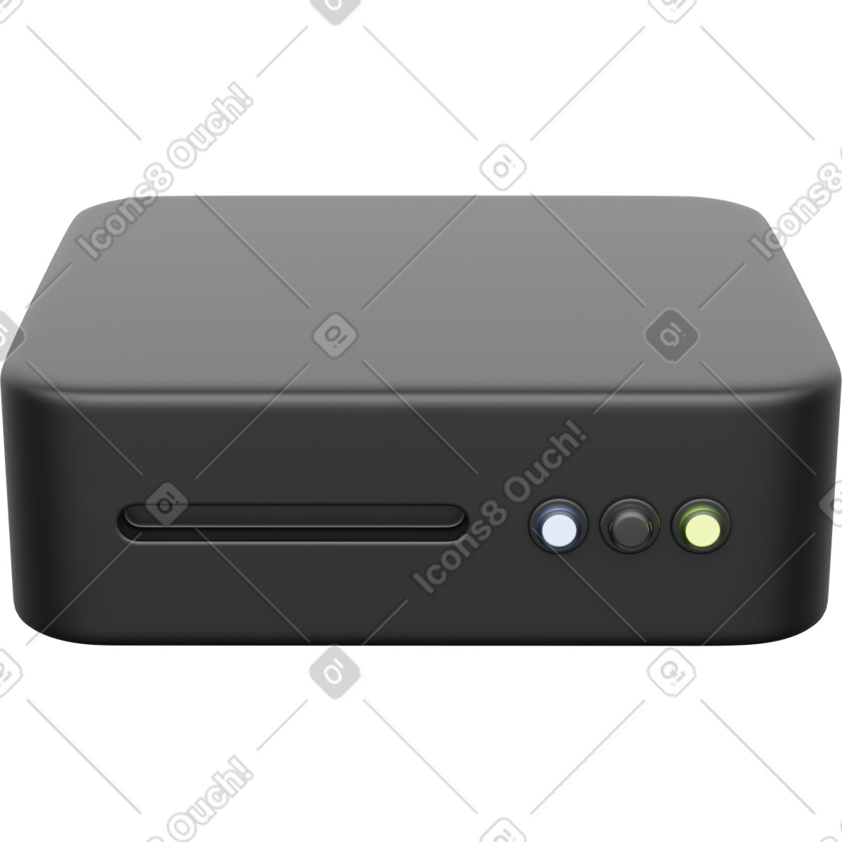 Иллюстрация Server storage device front panel with status indicator lights displayed в стиле 3D Playful — скачать в форматах PNG, SVG