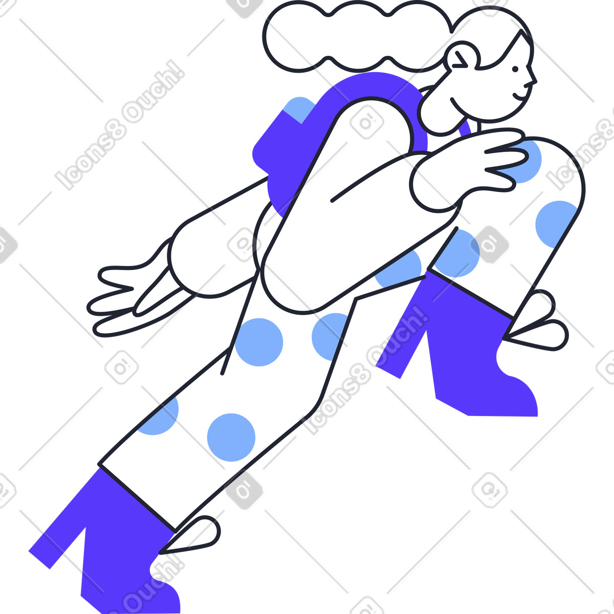 Ilustración Mujer en estilo Pablita a descargar en PNG y SVG