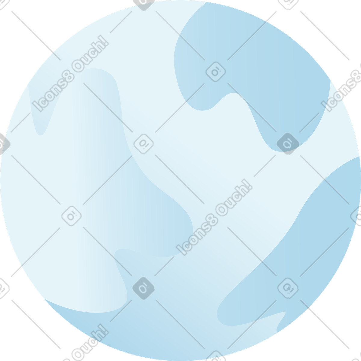 Blauer planet-Illustration im Airy-Stil als Download in PNG, SVG