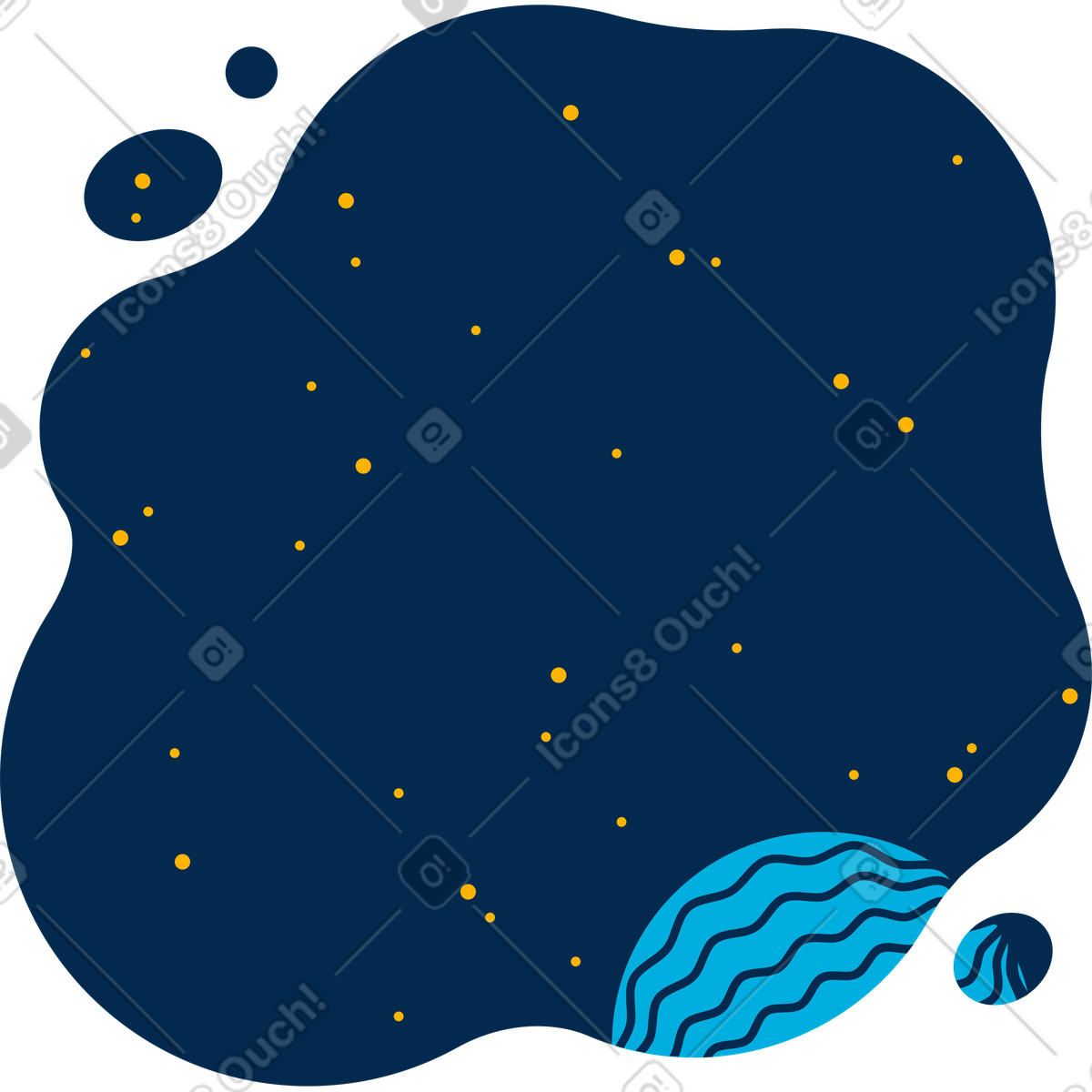Cosmo illustrazione in stile Flame scarica in PNG, SVG