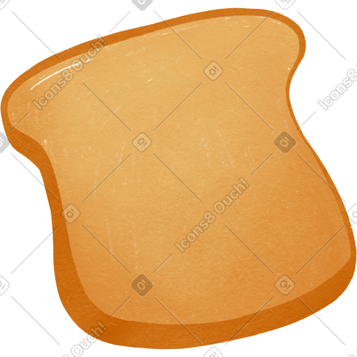 Ilustração de Slice of bread em no estilo Woolly para baixar em PNG, SVG
